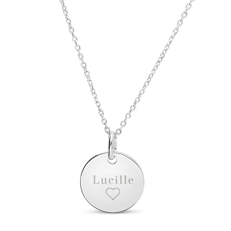 Collier personnalisé pour enfant en argent.