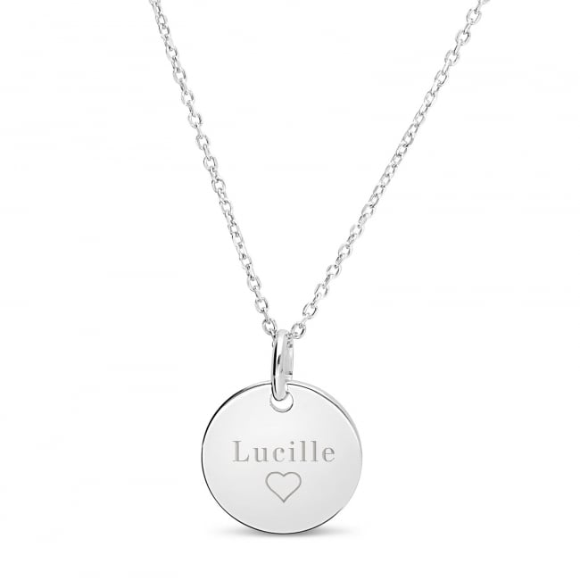 Collier personnalisé pour enfant en argent.