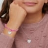 Bracelet enfant liberty et cœur gravé en Argent