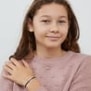 Bracelet cordon enfant médaille cible Argent